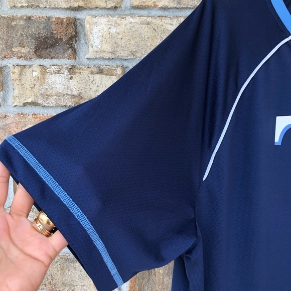 Genuine Merchandise Men's Navy White Tampa Bay Rays Pull On Baseball Jersey 2XL - Picture 3 of 12